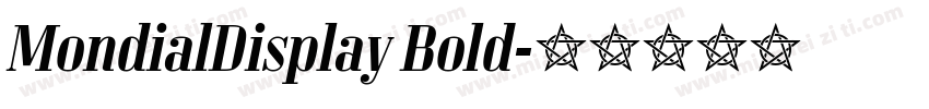 MondialDisplay Bold字体转换